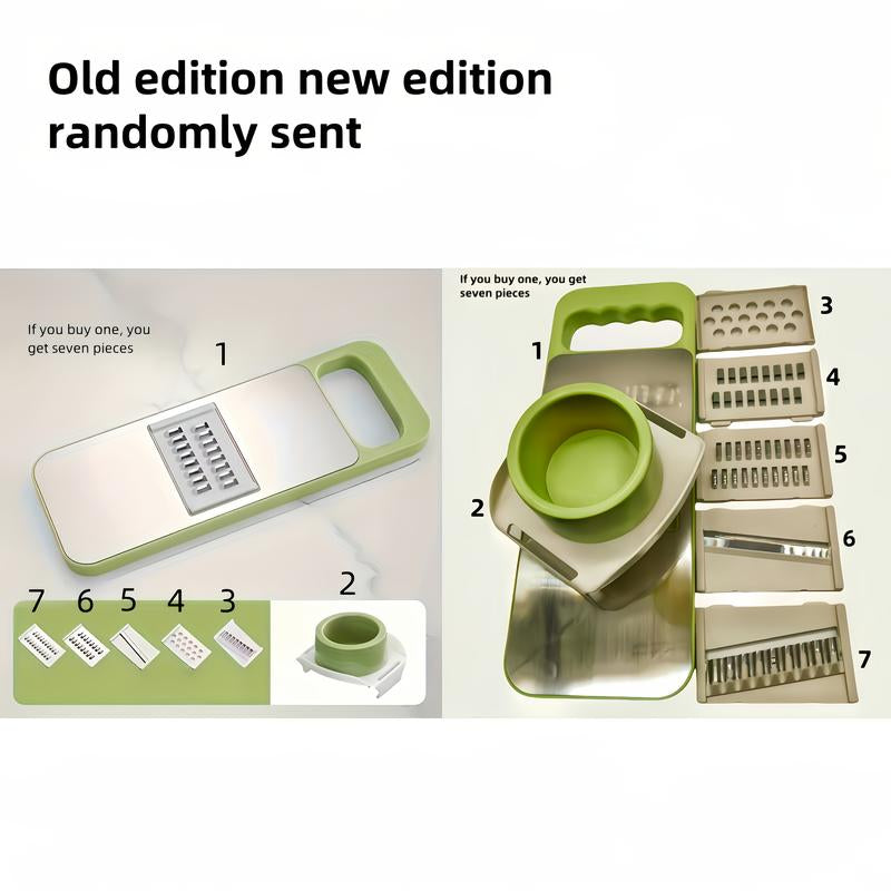 Multi-Function Manual Vegetable Slicer with 4 Blades and Hand Guard Stainless Steel for Efficient Cutting