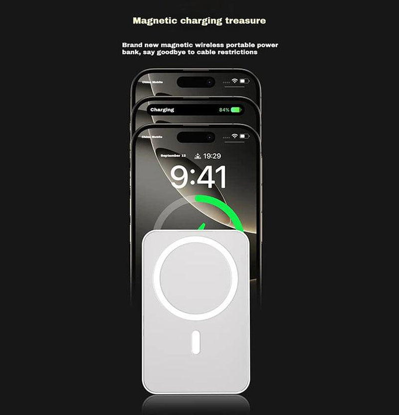 Magnetic Power Bank 10000Mah, Wireless Portable Charger for Iphone 16/15/14/13/12/Plus/Pro Max, Fast Charging Mag/Safe Battery Pack, USB Type-C, Compact & Lightweight