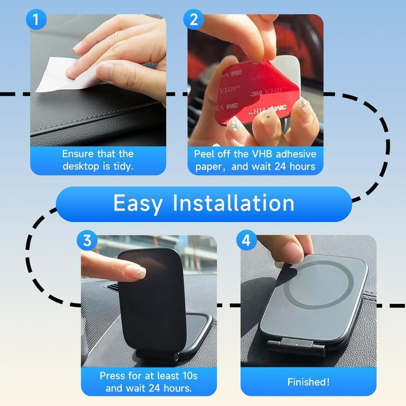 2026 Model Automotive Foldable Magnetic Car Phone Mount for Eletric Vehicles - Universal Anti-Shake Navigation Support Stand