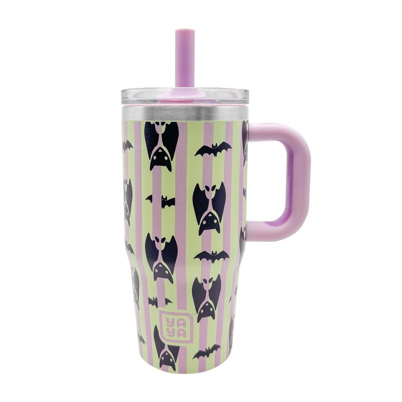 YAYA My First Travel Tumbler for Toddlers - Portable Stainless Steel Tumbler with Silicone Straw, Leak-Proof Lid, Insulated for Cold Drinks. Drinkware Reusable Mug Bottled