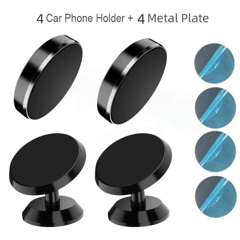 Universal Magnetic Car Phone Holder for Dashboard - Compatible with iPhone, Xiaomi, Huawei, and Samsung