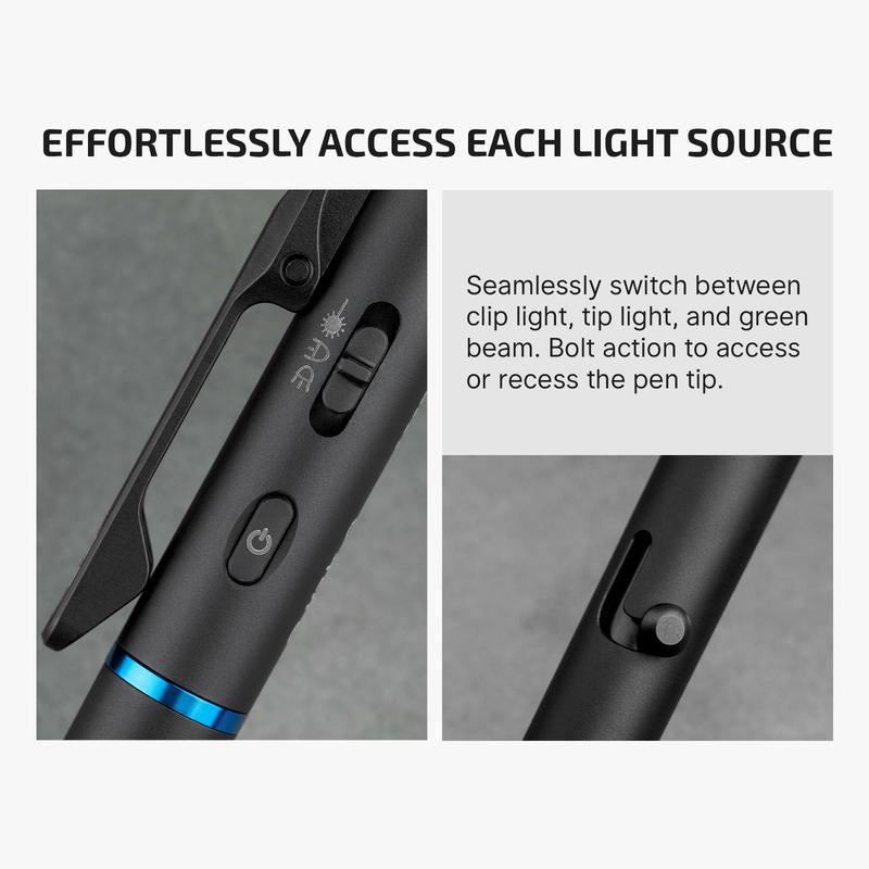 Olight O'Pen 3 Multifunctional Pen Light with 120 Lumens & Green Beam