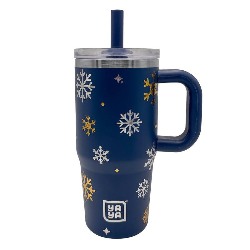 YAYA My First Travel Tumbler for Toddlers - Portable Stainless Steel Tumbler with Silicone Straw, Leak-Proof Lid, Insulated for Cold Drinks. Drinkware Reusable Mug Bottled