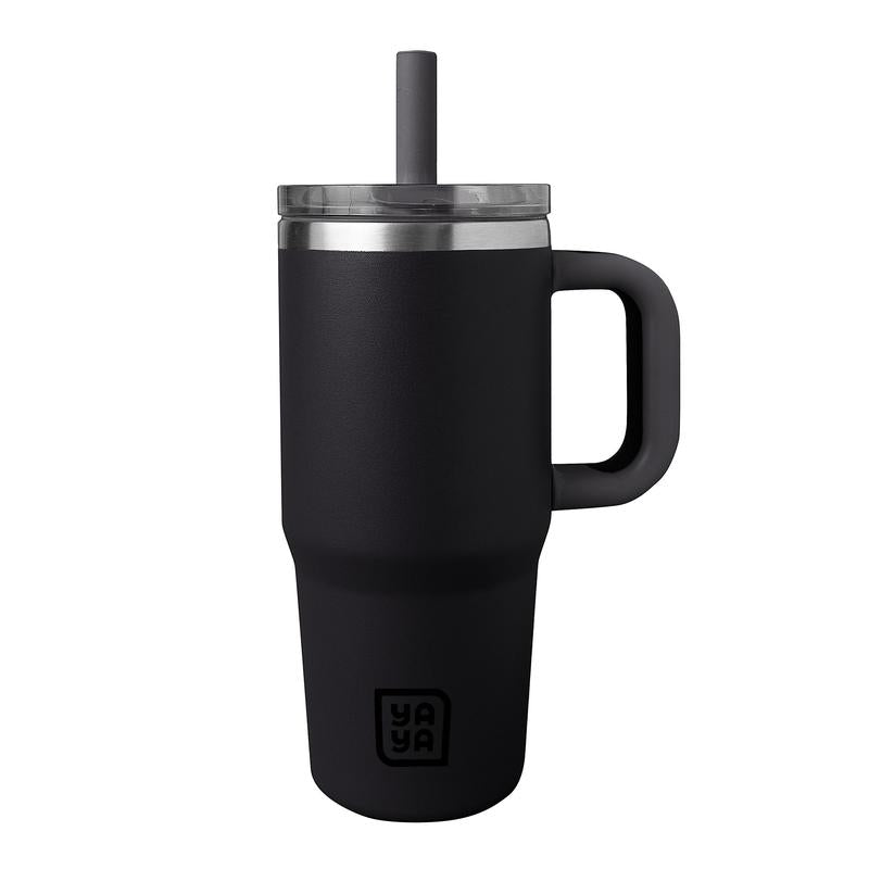 YAYA My First Travel Tumbler for Toddlers - Portable Stainless Steel Tumbler with Silicone Straw, Leak-Proof Lid, Insulated for Cold Drinks. Drinkware Reusable Mug Bottled