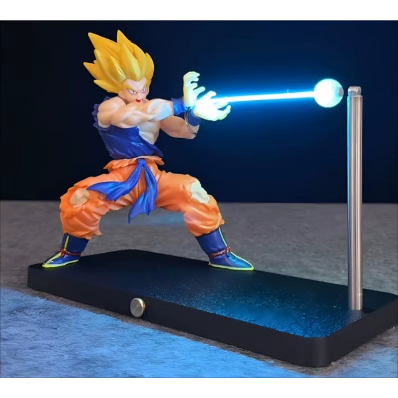 Dragon Ball Son Goku Light Lamp Model Kakarotto Kamehameha Wave Magnetic Ornament Anime Action Figure Collectible Gift