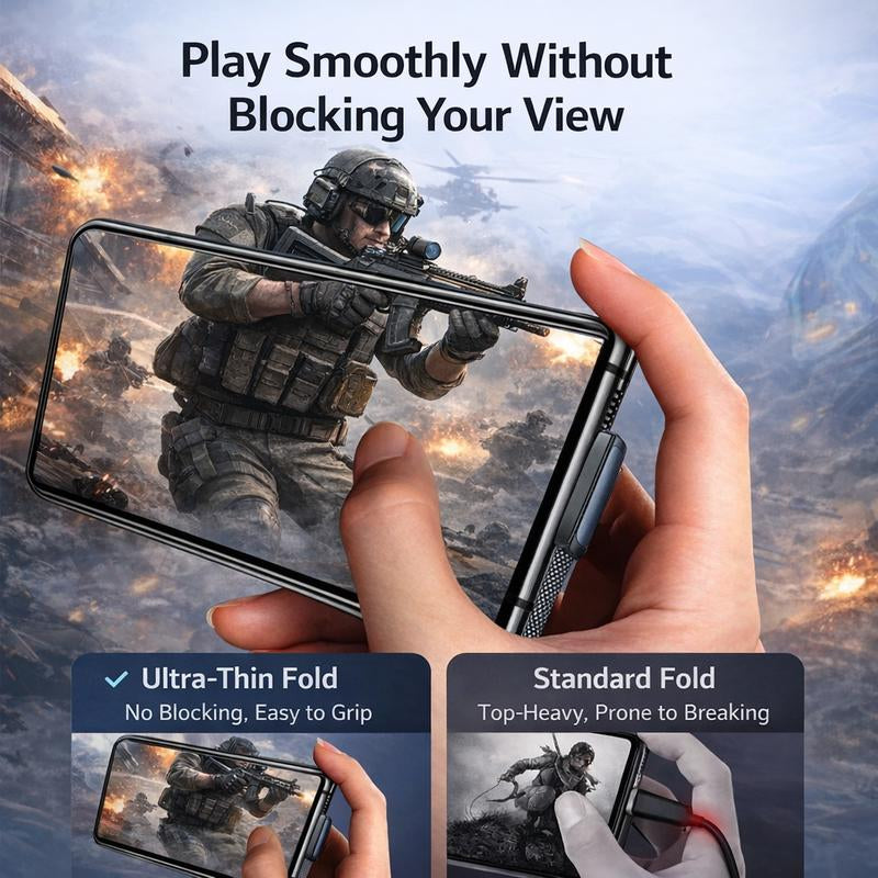 45W USB-C Right Angle Fast Charging Cable for Iphone 15/16/17 Series PD Type-C Charger 90 Degree Gaming Cord No Hand Blocking Durable Braided Data Power Cable