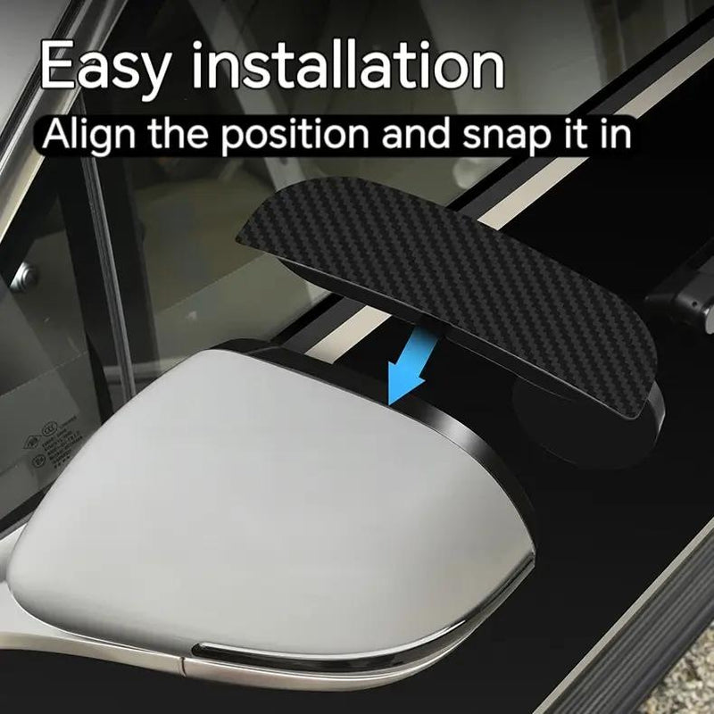 2Pcs Car Rearview Mirror Rain Visors/Rain Guards, Small round Mirror 360-Degree Auxiliary Blind Spot Mirror, Car Accessories