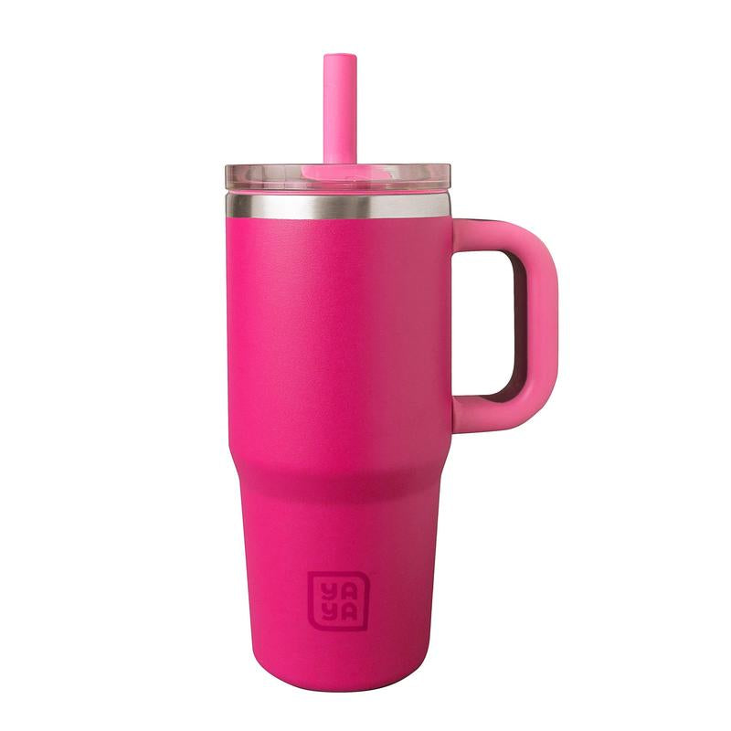 YAYA My First Travel Tumbler for Toddlers - Portable Stainless Steel Tumbler with Silicone Straw, Leak-Proof Lid, Insulated for Cold Drinks. Drinkware Reusable Mug Bottled