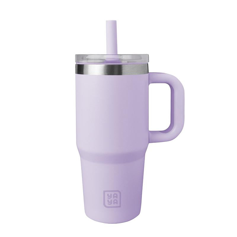 YAYA My First Travel Tumbler for Toddlers - Portable Stainless Steel Tumbler with Silicone Straw, Leak-Proof Lid, Insulated for Cold Drinks. Drinkware Reusable Mug Bottled