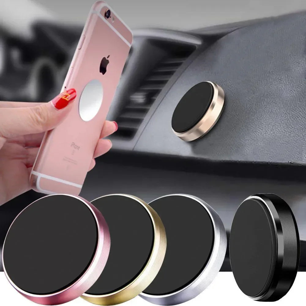 Universal Magnetic Car Phone Holder for Dashboard - Compatible with iPhone, Xiaomi, Huawei, and Samsung