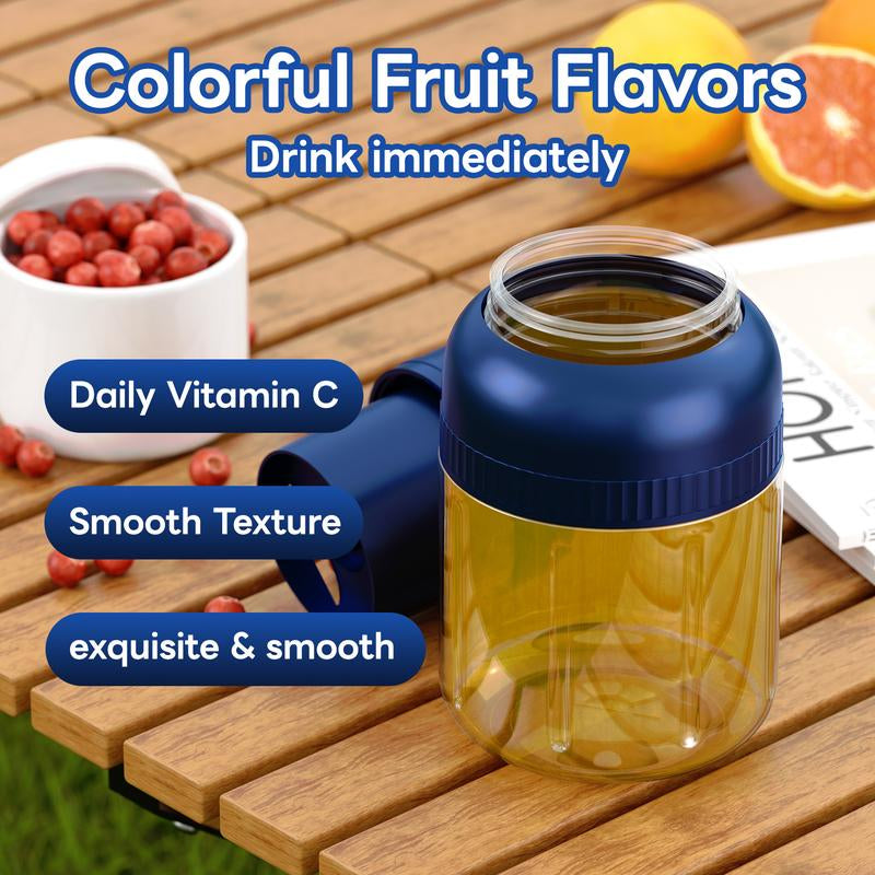 Xiaoks 2-In-1 Juicing & Direct Drinking Bottle Bpa-Free 6-Blade Ice Cube Compatible 45.7Oz Portable Large-Capacity Mother & Baby Grade Material