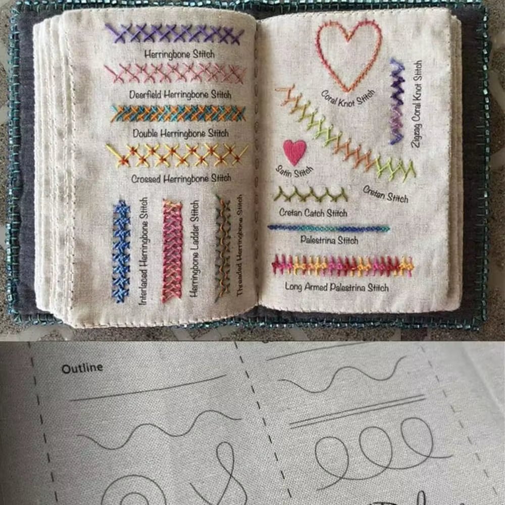 DIY Stitch Book, Embroidery Stitch Book, Embroidery Sewing Book, Embroidery Book, Sewing Books for Beginners Adult