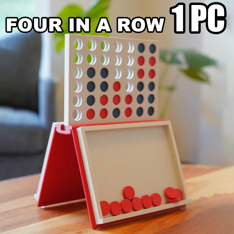 1PC 3D Printed Four in a Row, Unique Board Game for Family & Stress Relief, Parent-Child Interaction Strategy Game