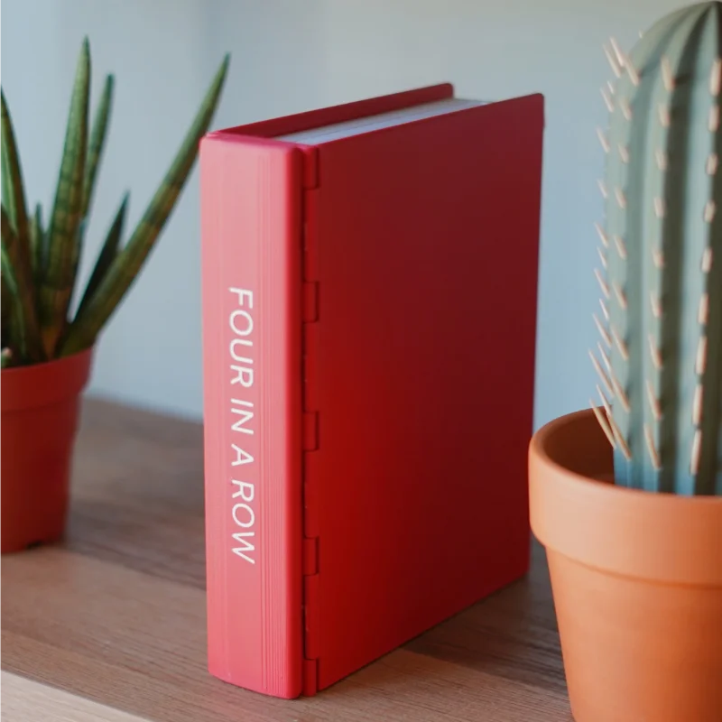 1PC 3D Printed Four in a Row, Unique Board Game for Family & Stress Relief, Parent-Child Interaction Strategy Game