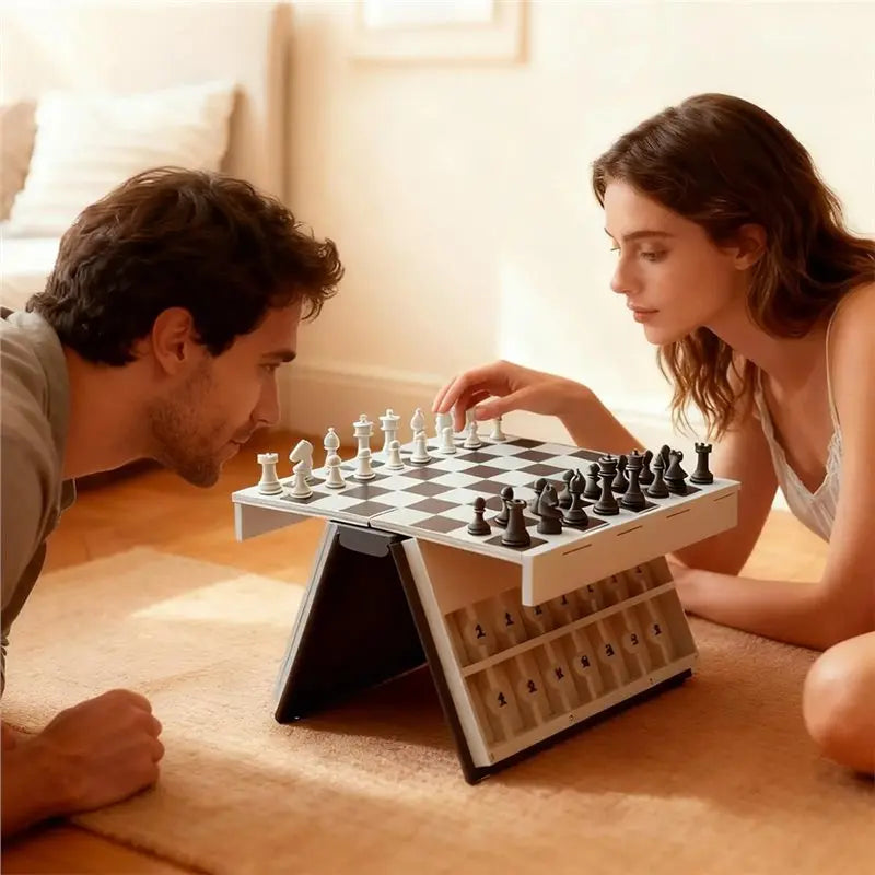 New 3D Printed Folding Magnetic Storage Fun and Practical 3D Printed Chess Book 3D Printed Chess Book Puzzle Desktop Game