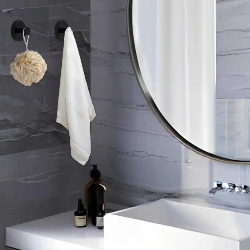 8/1PCS Stainless Steel Suction Cup Hooks Punch-Free Wall Mounted Hook Hanging Towel Holder Kitchen Bathroom Vacuum Suction Cups