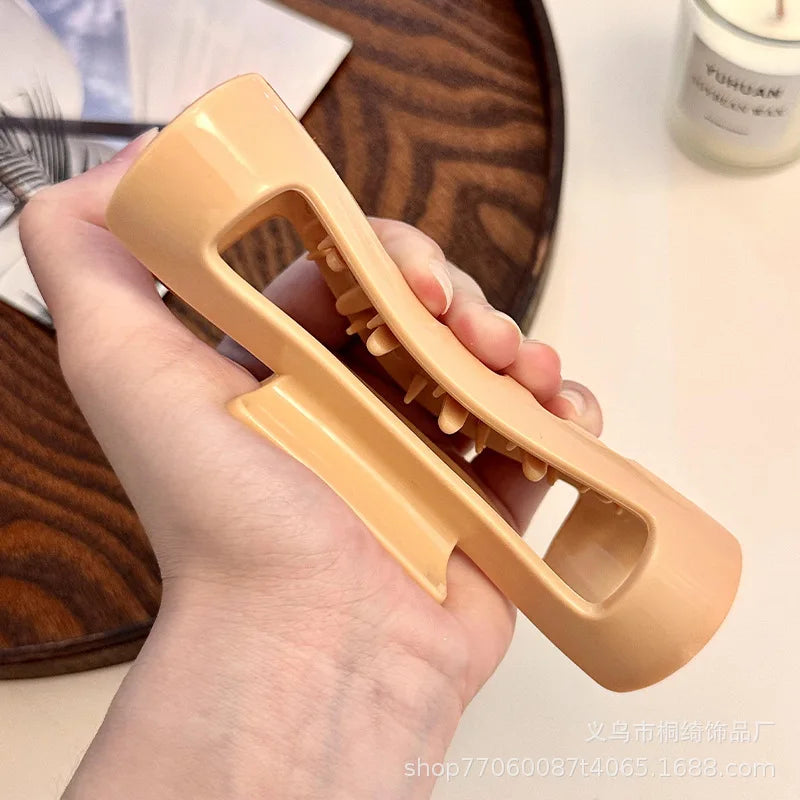 Silicone Flexible Hair Claw Clips, Nonslip Large Bendable Claw Clip | Soft Hair Grip Hairclips for Thin and Thick