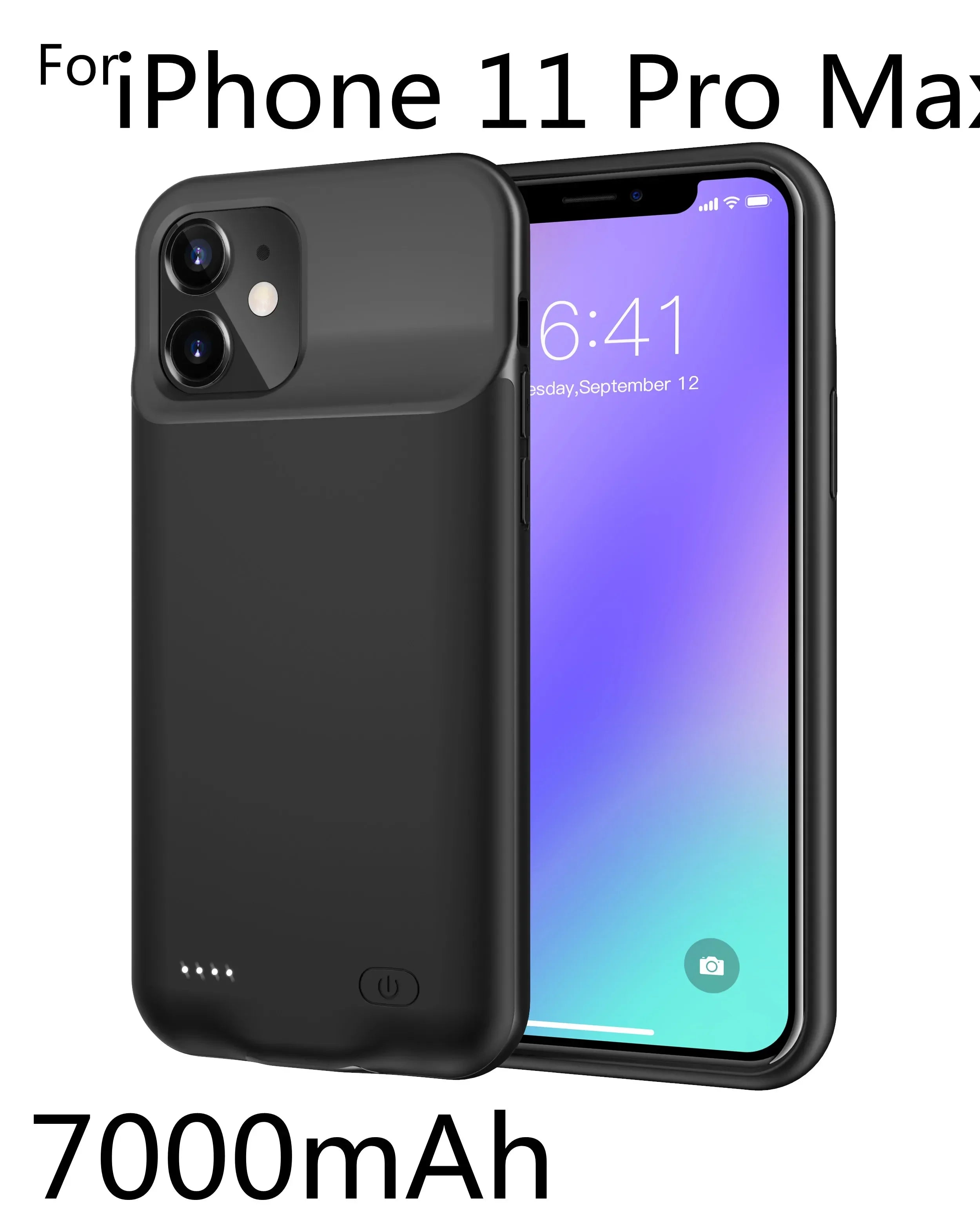For Iphone 11 12 13 14 Pro Max XS Max XR 6 7 8 plus SE 5S 13 Mini Battery Charger Case Portable Power Bank Charging Cover Capa