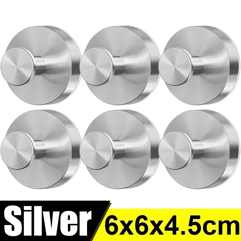8/1PCS Stainless Steel Suction Cup Hooks Punch-Free Wall Mounted Hook Hanging Towel Holder Kitchen Bathroom Vacuum Suction Cups