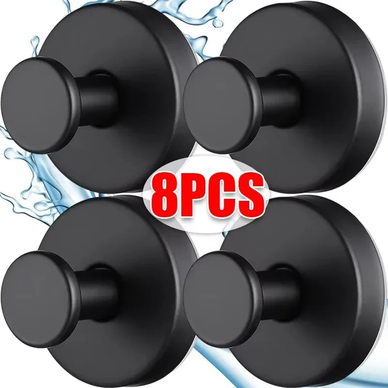 8/1PCS Stainless Steel Suction Cup Hooks Punch-Free Wall Mounted Hook Hanging Towel Holder Kitchen Bathroom Vacuum Suction Cups