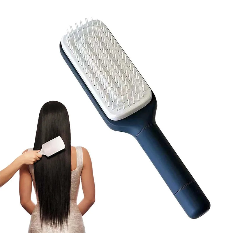 Rotatable Self Cleaning Hair Brush Telescopic Massage Airbag Comb Telescopic Cleaning Anti-Static Hairdressing Air Cushion Comb