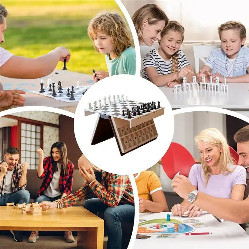 New 3D Printed Folding Magnetic Storage Fun and Practical 3D Printed Chess Book 3D Printed Chess Book Puzzle Desktop Game