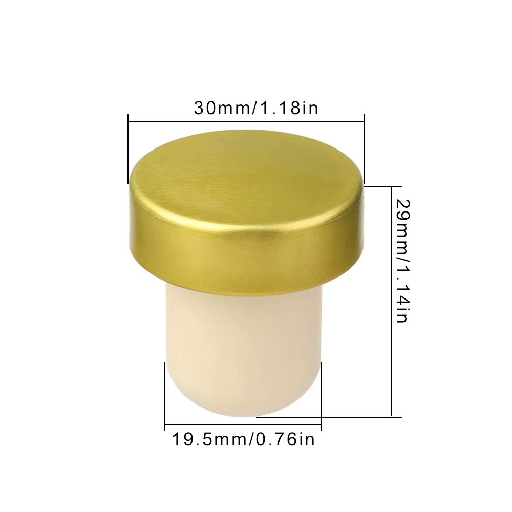 Silicone Champagne Wine Beer Bottle Cork Stopper Plug Wine Bottle Sealer Cap Stopper Bar Kitchen Tool Vacuum Sealed Sealer Plug