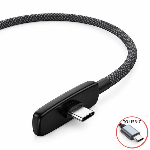 45W USB-C Right Angle Fast Charging Cable for Iphone 15/16/17 Series PD Type-C Charger 90 Degree Gaming Cord No Hand Blocking Durable Braided Data Power Cable
