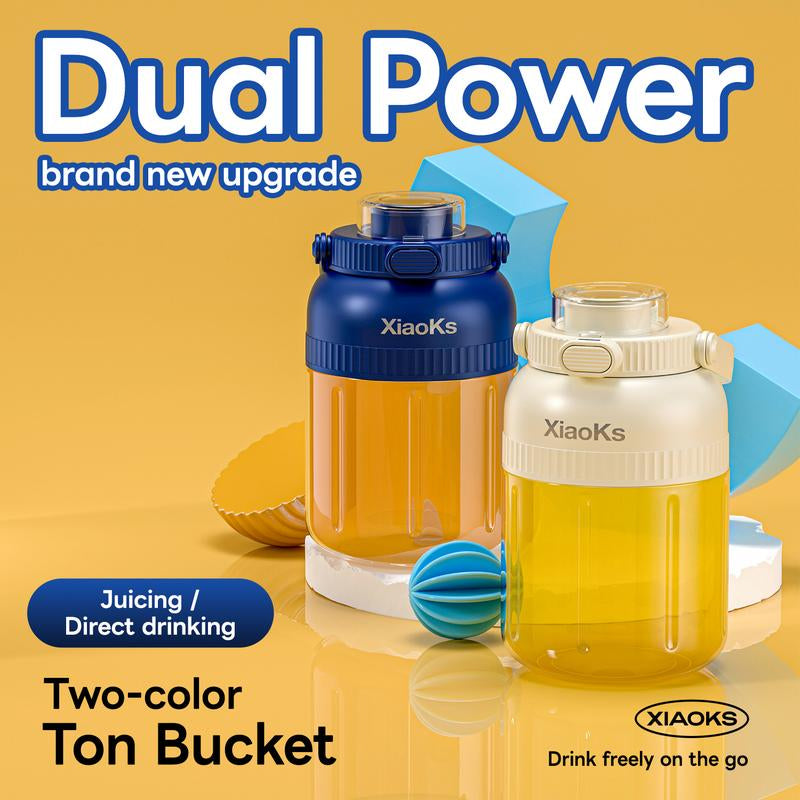 Xiaoks 2-In-1 Juicing & Direct Drinking Bottle Bpa-Free 6-Blade Ice Cube Compatible 45.7Oz Portable Large-Capacity Mother & Baby Grade Material