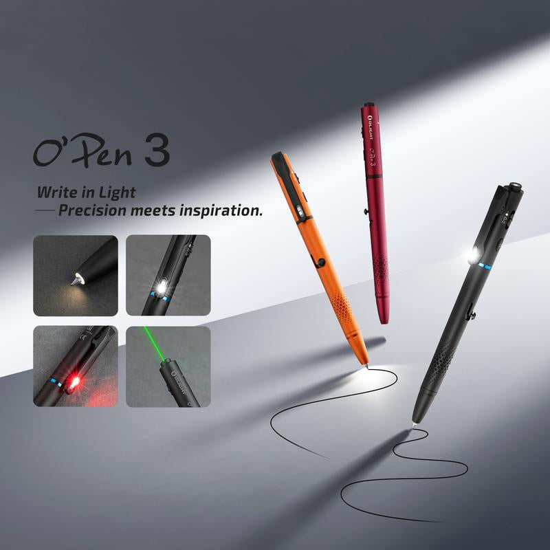 Olight O'Pen 3 Multifunctional Pen Light with 120 Lumens & Green Beam