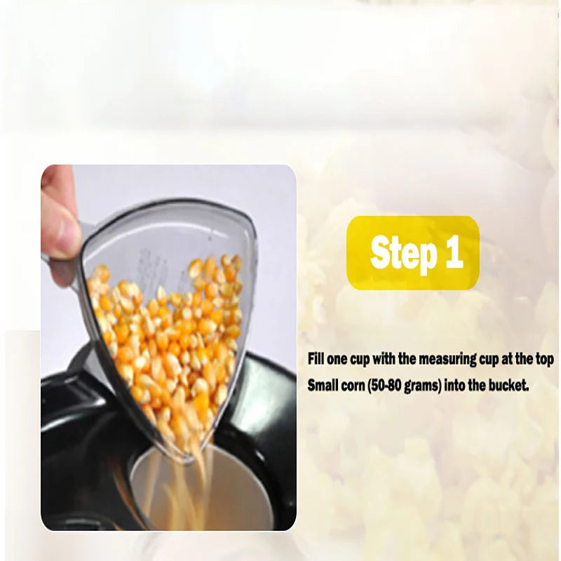 Mini Electric Popcorn Maker - Fully Automatic Household Appliance for Home Kitchen