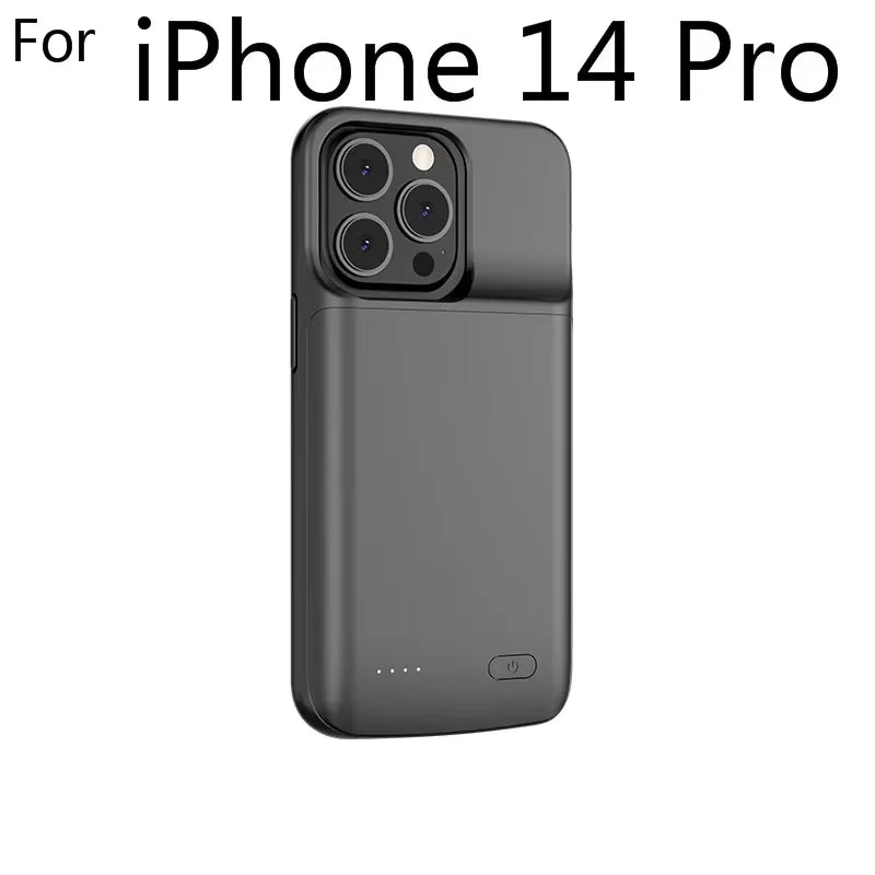 For Iphone 11 12 13 14 Pro Max XS Max XR 6 7 8 plus SE 5S 13 Mini Battery Charger Case Portable Power Bank Charging Cover Capa