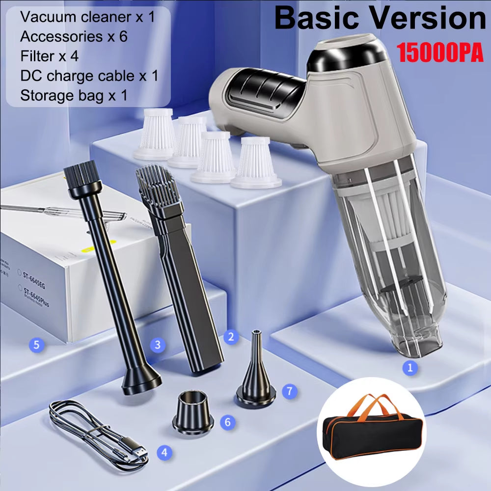 Car Vacuum Cleaner 95000PA Strong Suction Handheld Wireless Vacuum Cleaner for Car Household Portable Vacuum Cleaner Blower