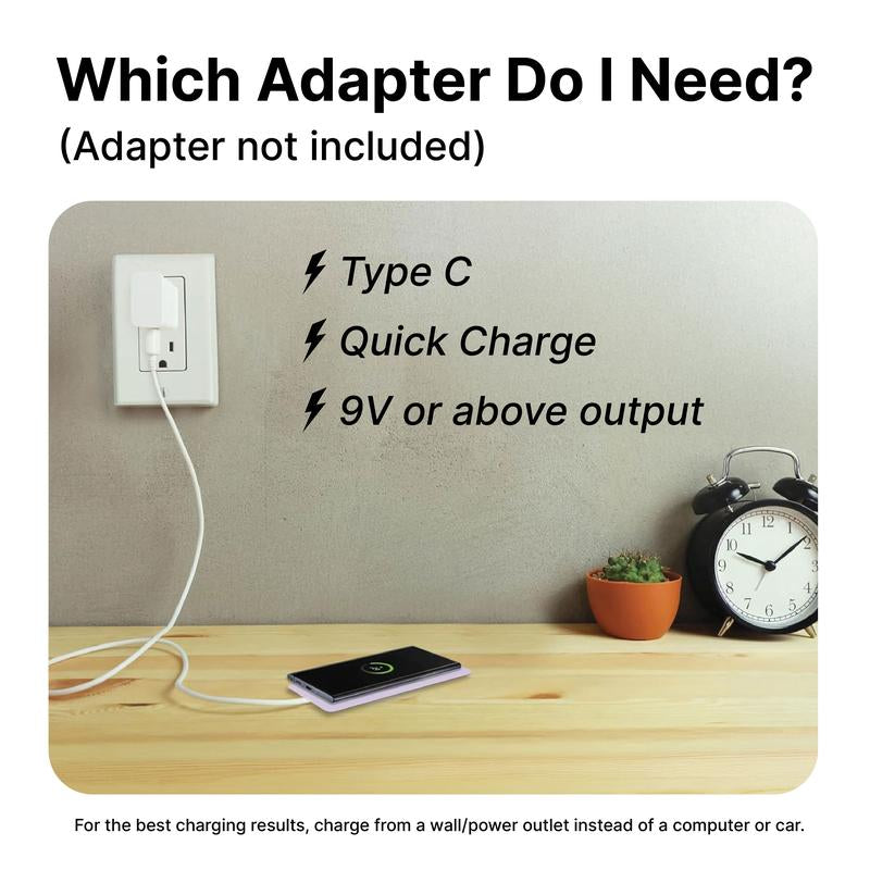 IT'S JUST SMART IJS 15W Ultra-Slim Wireless Charger Fast Qi Universal Charging Pad for Iphone Samsung & All Qi-Enabled Devices Black