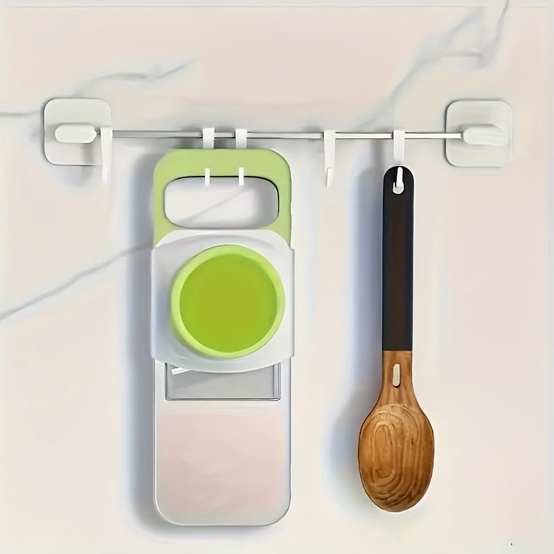 Multi-Function Manual Vegetable Slicer with 4 Blades and Hand Guard Stainless Steel for Efficient Cutting