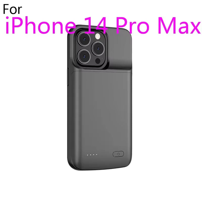 For Iphone 11 12 13 14 Pro Max XS Max XR 6 7 8 plus SE 5S 13 Mini Battery Charger Case Portable Power Bank Charging Cover Capa
