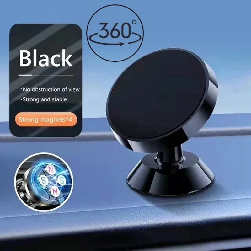 Universal Magnetic Car Phone Holder for Dashboard - Compatible with iPhone, Xiaomi, Huawei, and Samsung