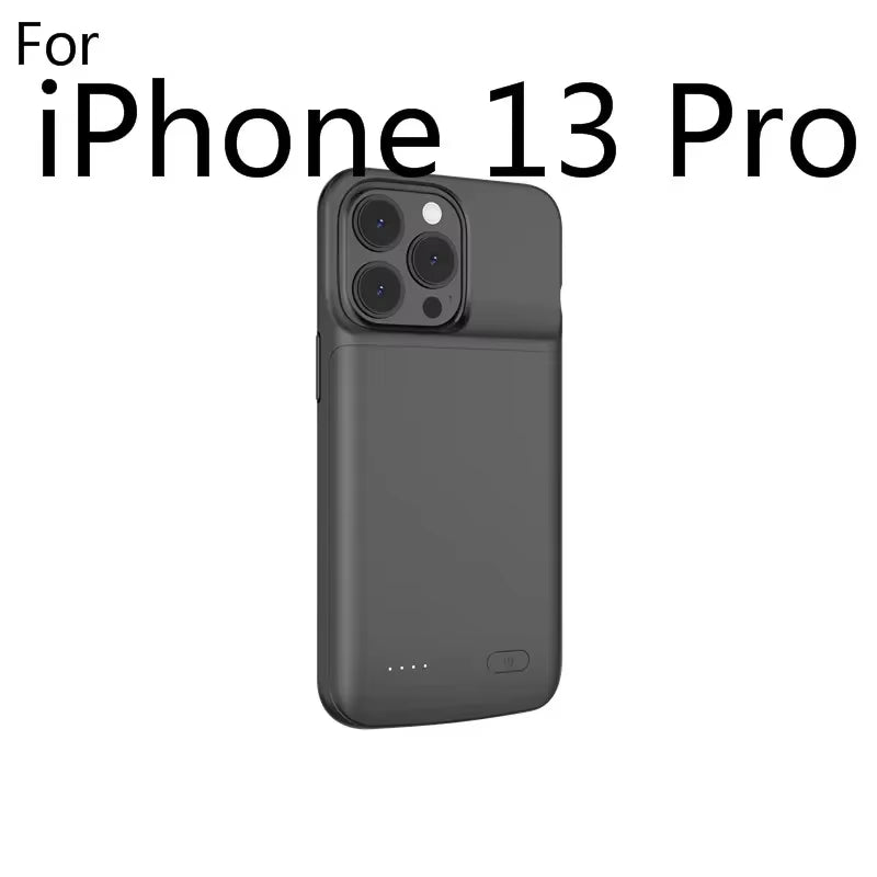 For Iphone 11 12 13 14 Pro Max XS Max XR 6 7 8 plus SE 5S 13 Mini Battery Charger Case Portable Power Bank Charging Cover Capa