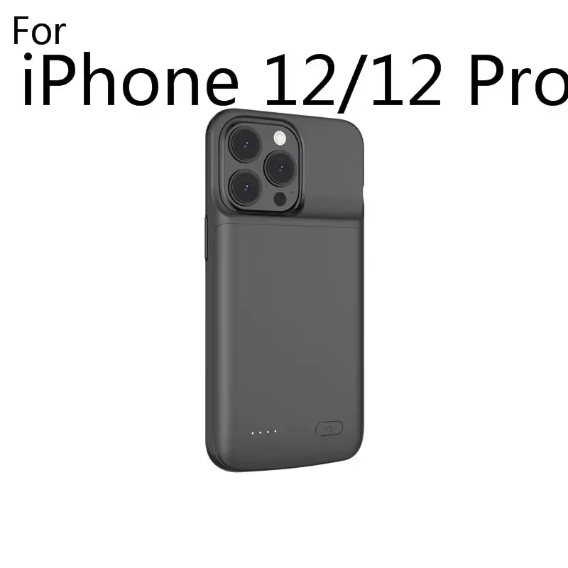 For Iphone 11 12 13 14 Pro Max XS Max XR 6 7 8 plus SE 5S 13 Mini Battery Charger Case Portable Power Bank Charging Cover Capa